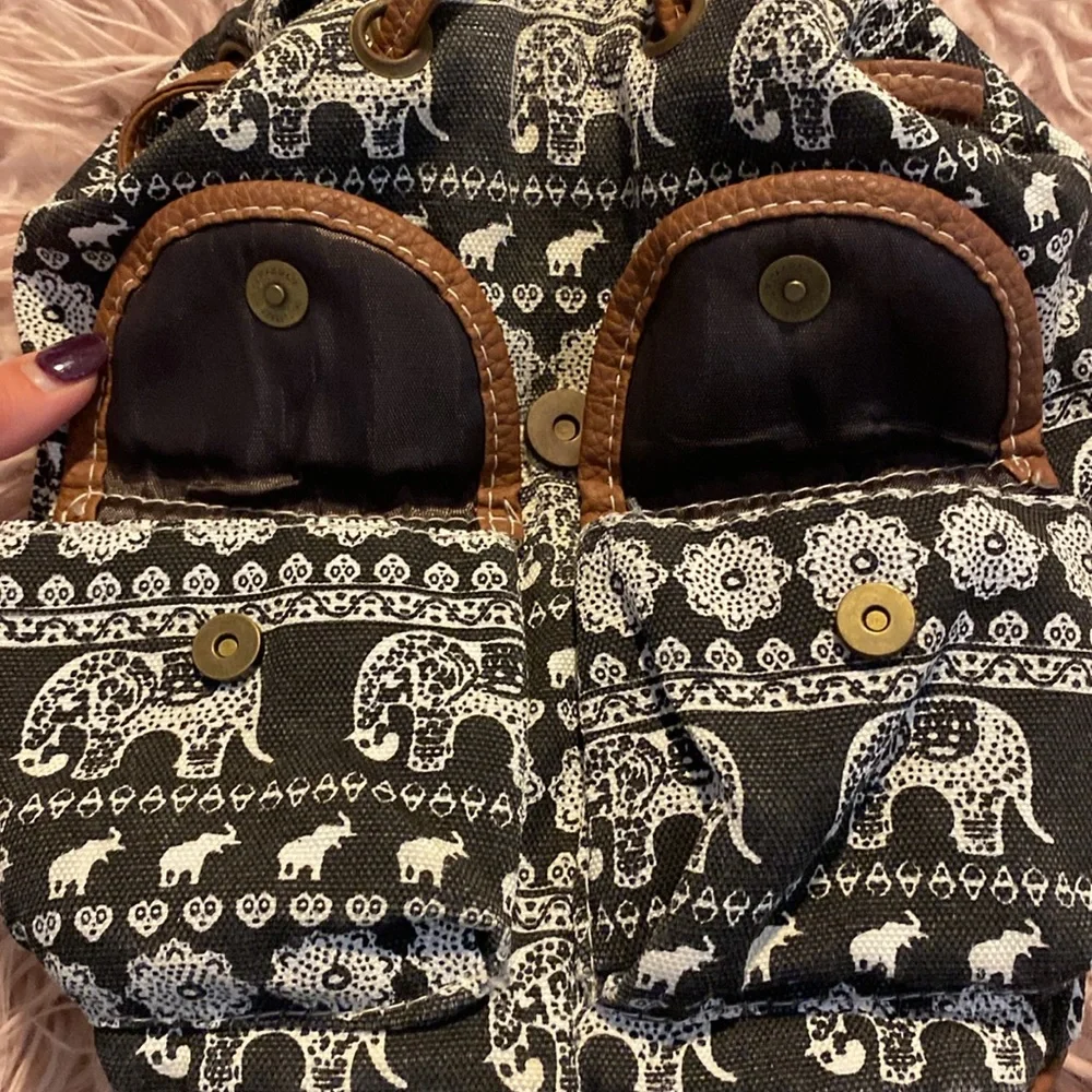 Safari/Zoo Animal Motif Backpack Satchel
